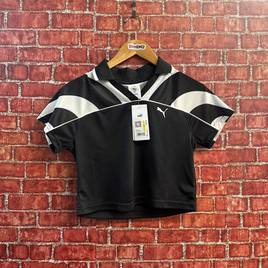 NWT Puma Polo Crop Black/White Size M