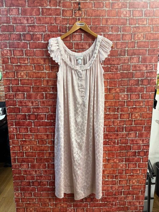 Vintage Oscar De La Renta Slip Dress Pink Floral Size S