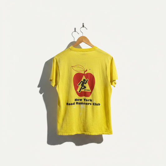 Vintage 1986 Yonkers Marathon Yellow Graphic Tee Men’s Size L