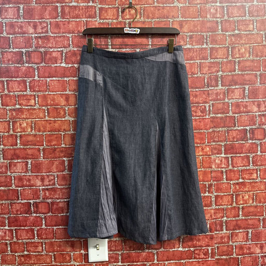 Ana Nonza Midi Linen Skirt Grey Size D3+