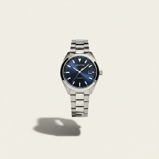 Movado Heritage Series Blue Face Watch