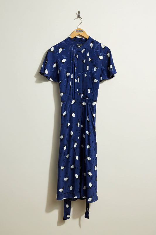 Lauren RL Blue Floral Midi Dress Size 2