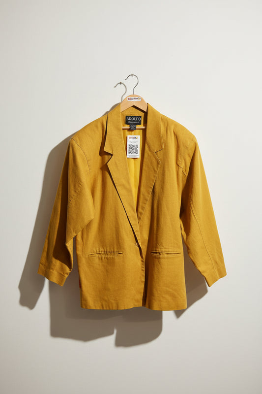 Vintage Adolfo Linen Blazer Ladies Size M