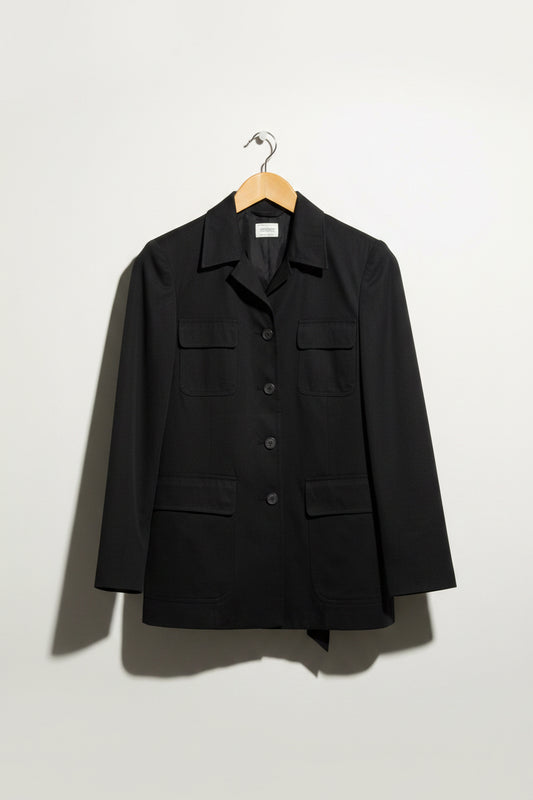 United Colors Of Benetton Black Blazer Coat Ladies Size S