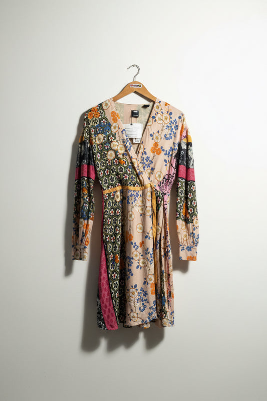 Pinko Multi Color Paisley Mini Dress Size XS