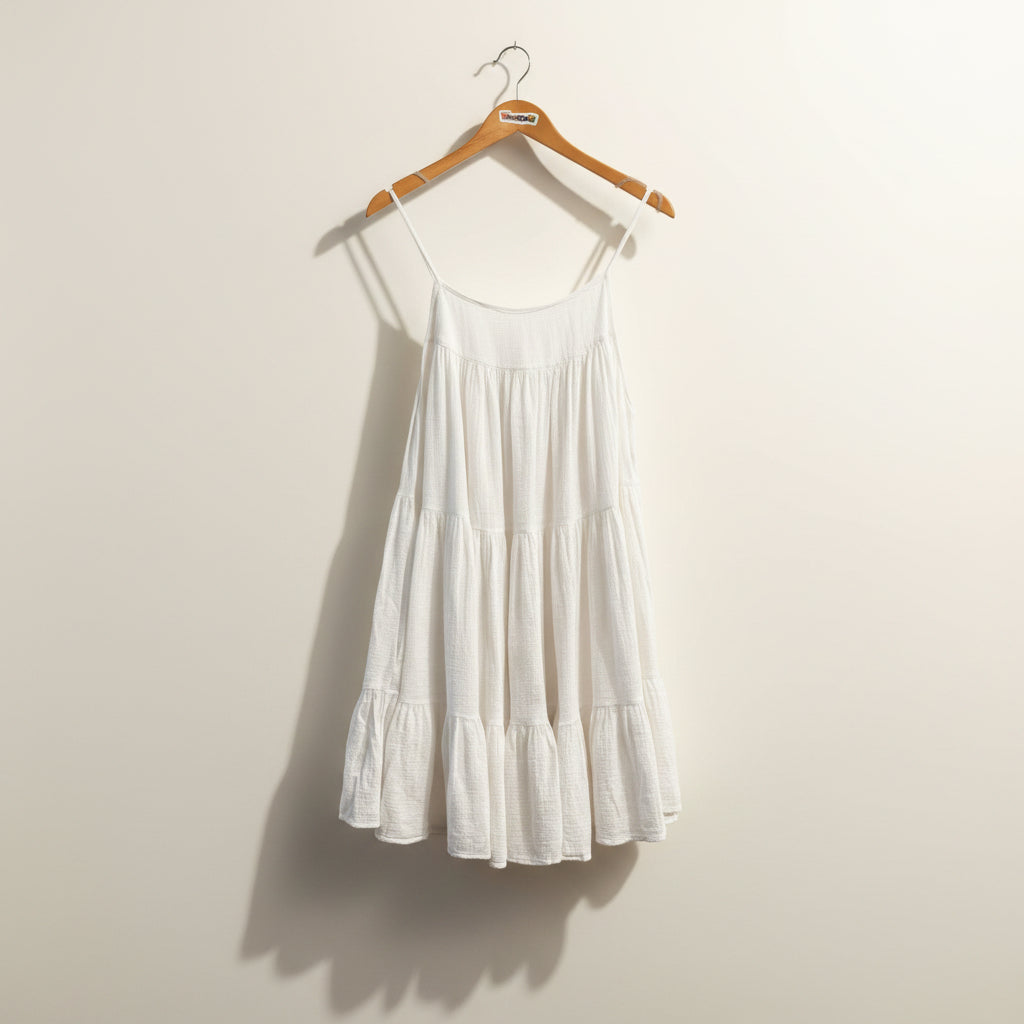 9seed Mini Dress Tank Guaze White Size S