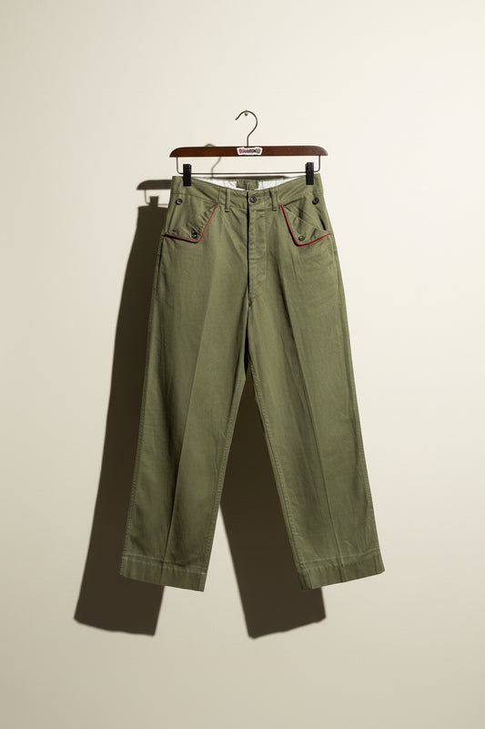 Vintage Boy Scouts Trousers Olive/Red Size S