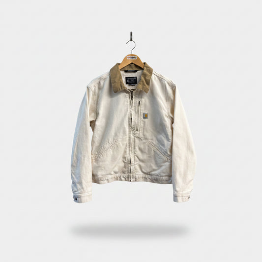 Carhartt Jacket Canvas Detroit Barn Jacket White/Tan Men’s Size S