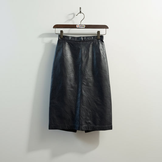 TW2 Vintage Leather Skirt Black