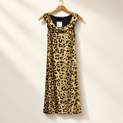 Love Moschino Brown Cheetah Print Mini Dress Size 2