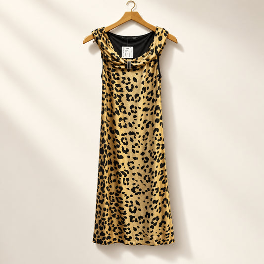 Love Moschino Brown Cheetah Print Mini Dress Size 2