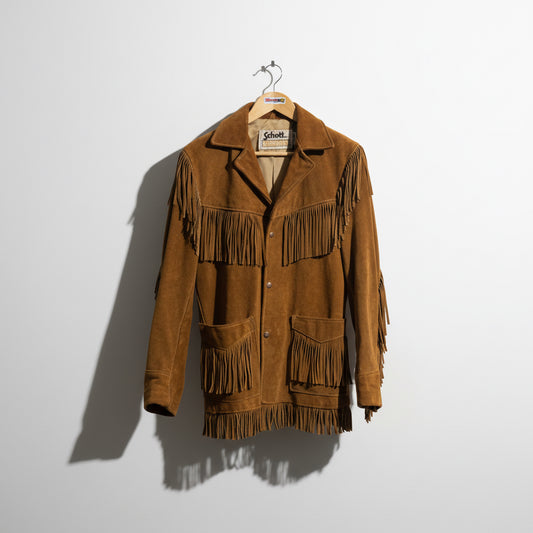 Vintage Schott Western Brown Fringe Jacket Men’s Size S