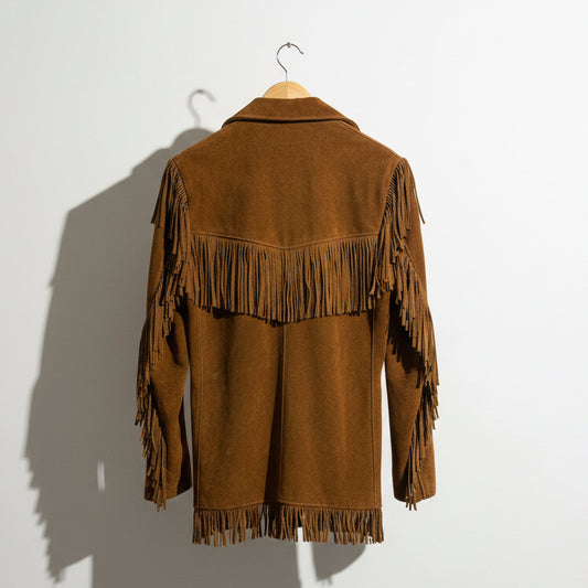 Vintage Schott Western Brown Fringe Jacket Men’s Size S