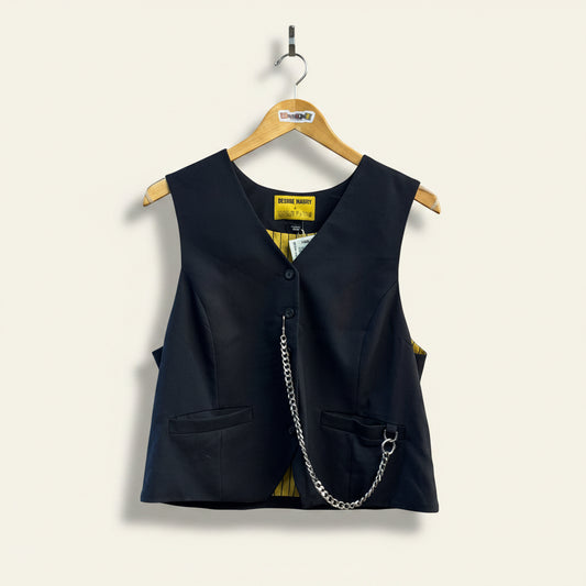 NWT Wildfang x Debbie Harry Black Vest Ladies Size L