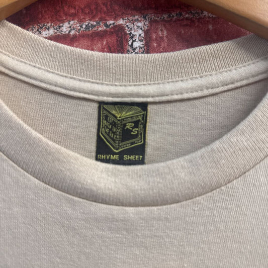 Rhyme Sheet t-shirt with words Beige size S