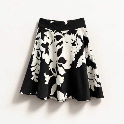 Akris Punto B&W Floral Mini Skirt Size 6