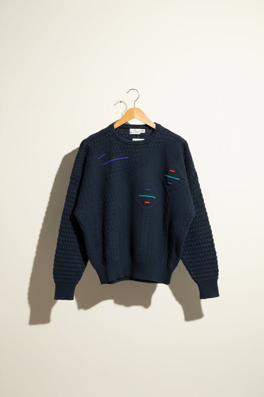 Vintage Neiman Marcus Blue Knit Sweater Men’s Size M