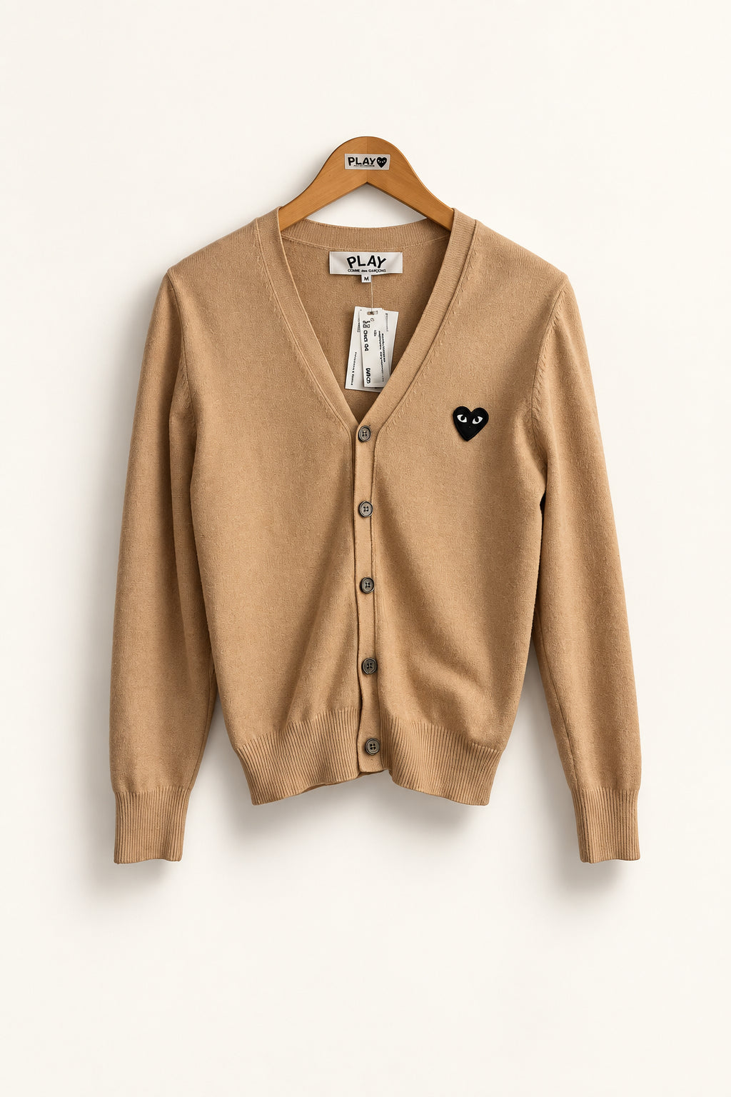 Comme Des Garcons Play Beige Cardigan Size M