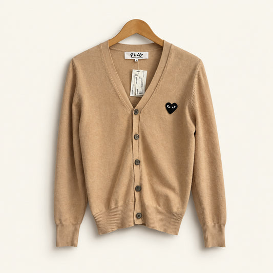 Comme Des Garcons Play Beige Cardigan Size M