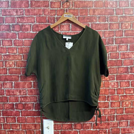 Milly Green Silk Top Size S