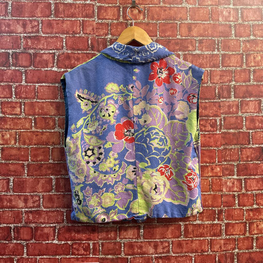Vintage Gianni Versace Silk Multi Color Vest Size 38