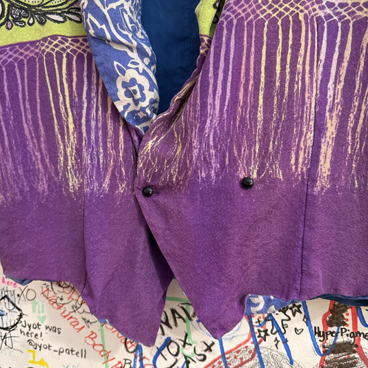 Vintage Gianni Versace Silk Multi Color Vest Size 38