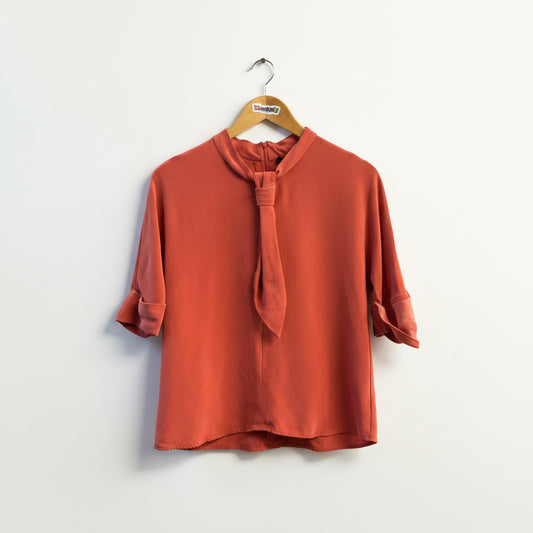 Balenciaga Silk Red Top Ladies Size 42