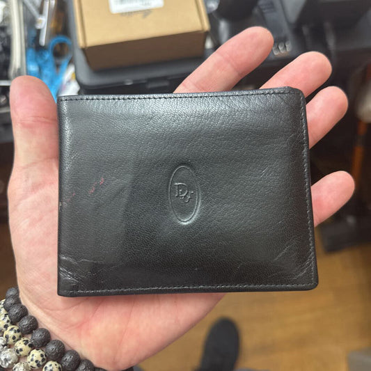 Christian Dior Vintage Wallet Leather Black