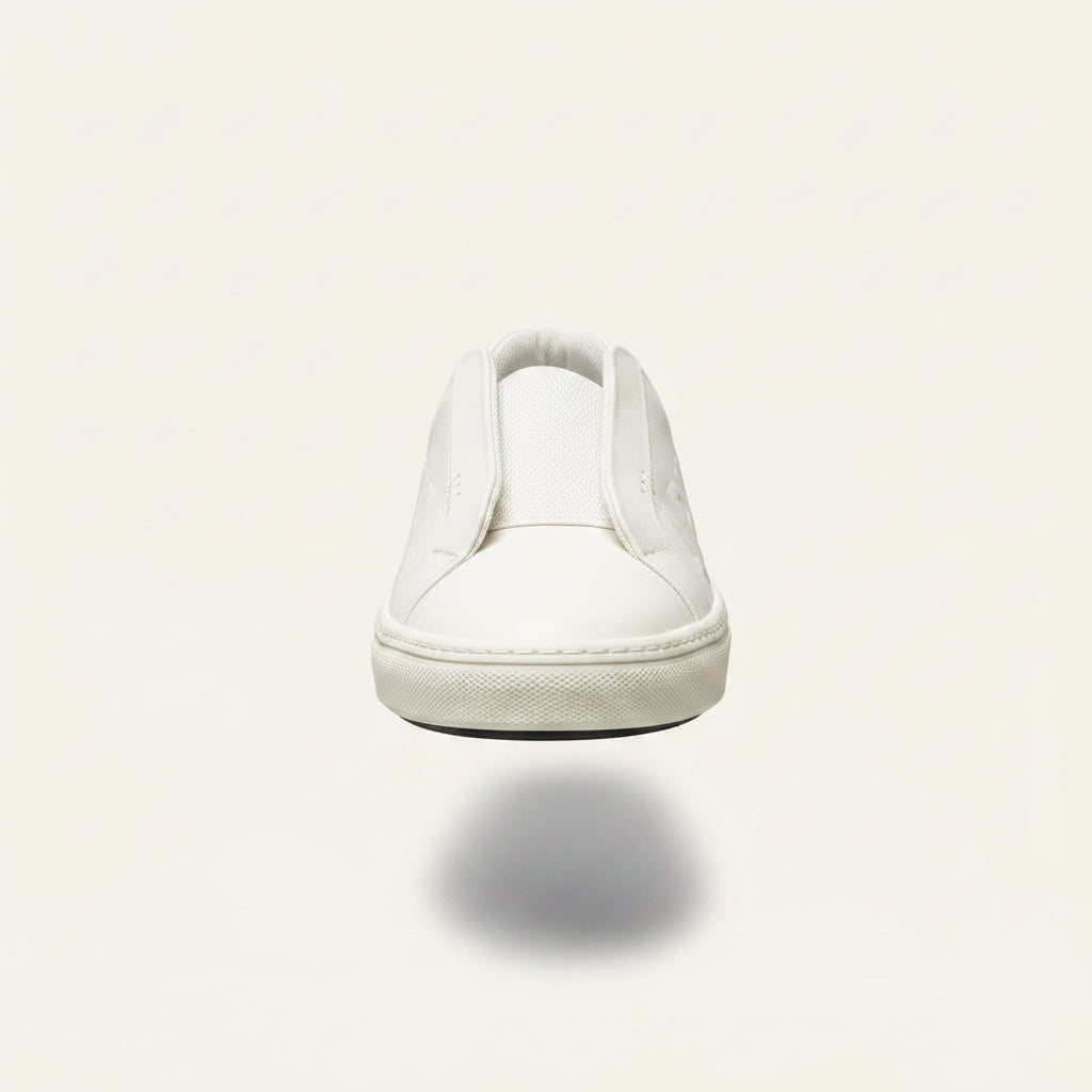 Giorgio Armani Sneakers Slip On Leather White Size 10M