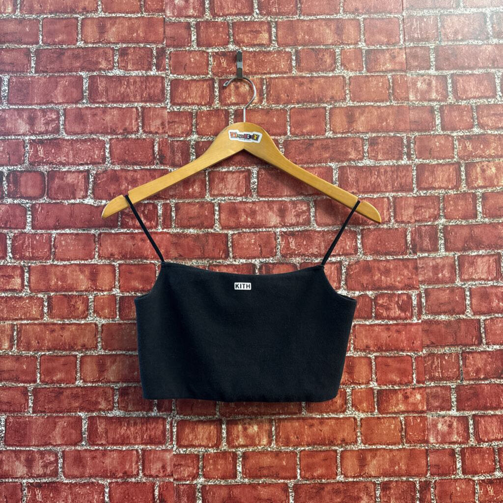 Kith Tank Crop Black Size S