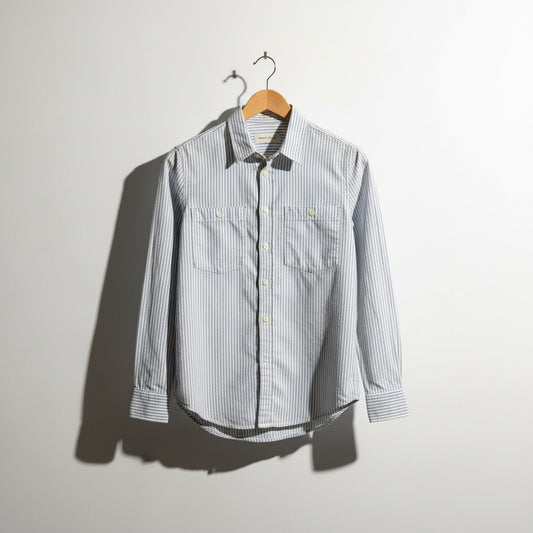 Mother button down stripes White/Blue size S