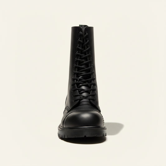 Vintage Dr Martens Geta Grip Black Combat Boots Size 9M