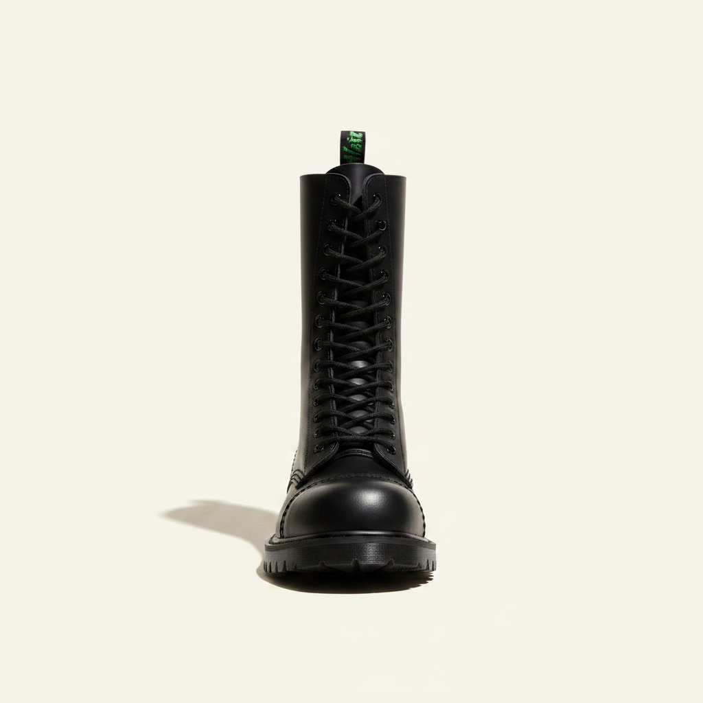 Vintage Dr Martens Geta Grip Black Combat Boots Size 9M
