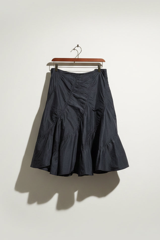 Areli Black Silk Skirt Size 14