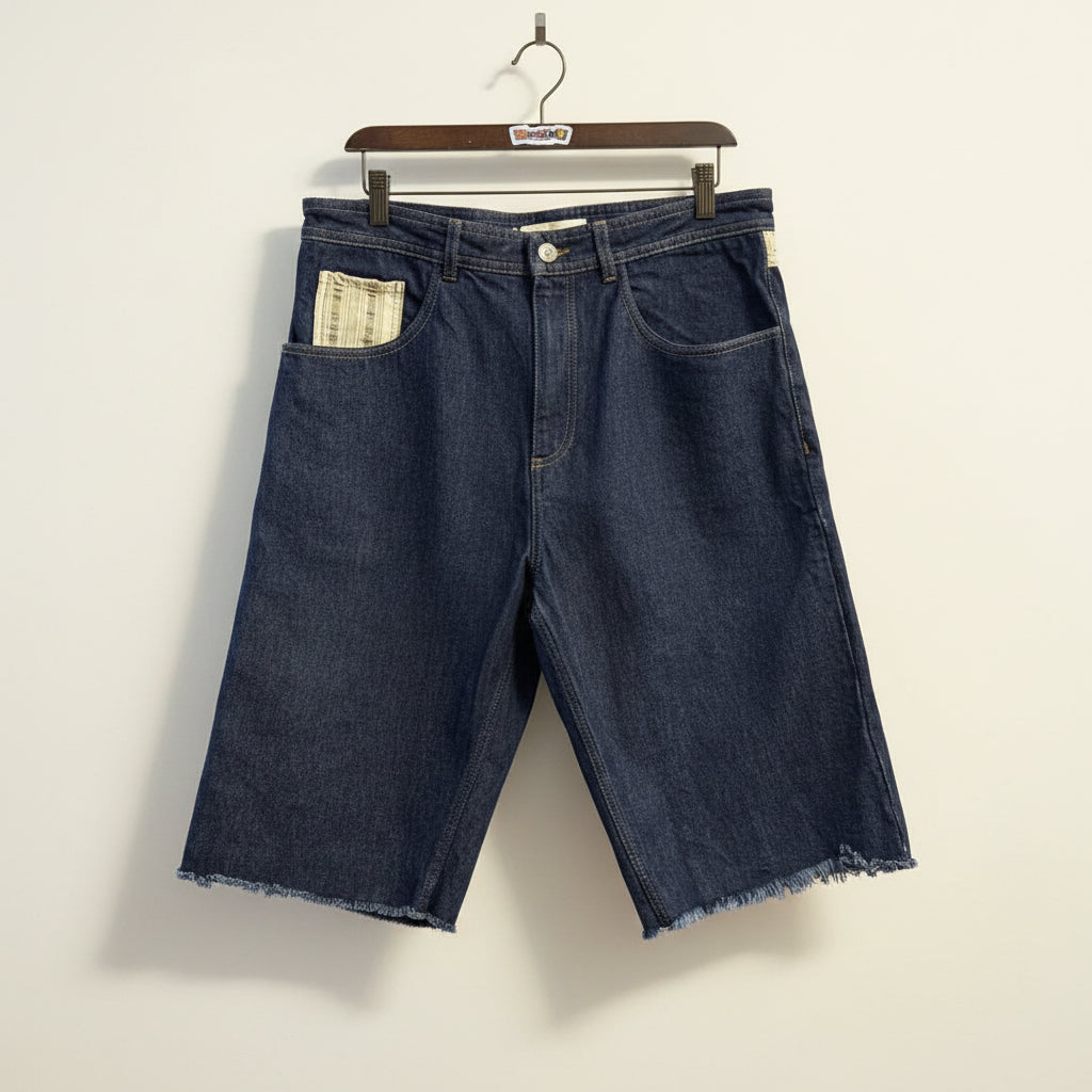 Wales Bonner Blue Cargo Jorts Size 34