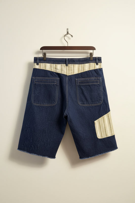 Wales Bonner Blue Cargo Jorts Size 34