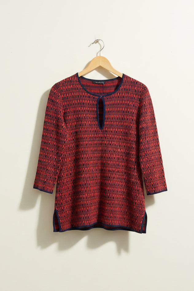 Carolina Herrera Red & Blue Mini Dress Size L