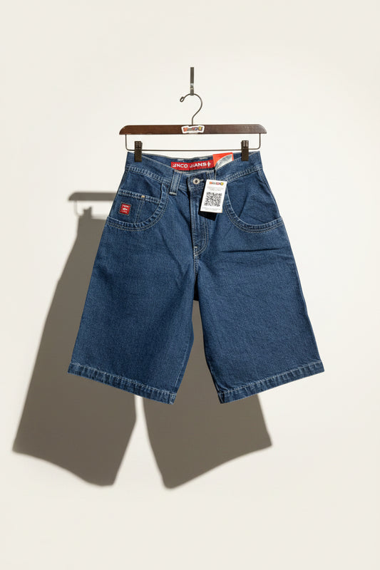 NWT JNCO Jeans Jean Shorts Dragon Pocket Blue Ladies Size 26