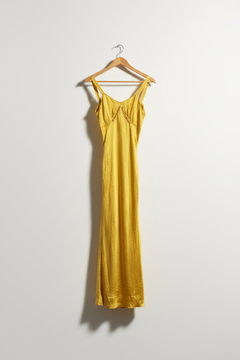 Diversity Repair Lab x Vintage Slip 'More Thrash Less Trash' Turmeric Stained Yellow