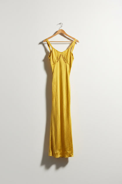 Diversity Repair Lab turmeric yellow vintage slip dress