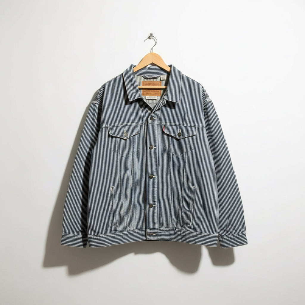 Levi Strauss & Co. striped denim jacket Blue/White size XXL