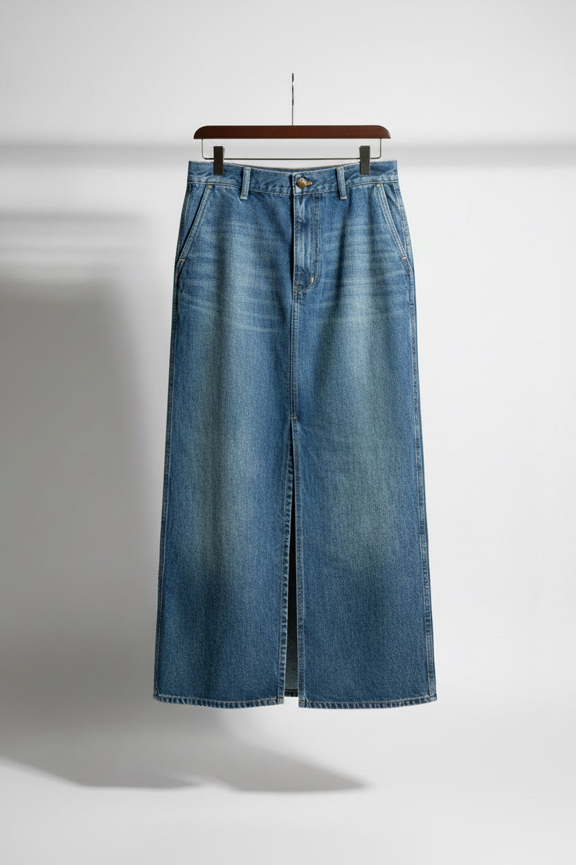 Madewell x Alexa Chung maxi denim skirt Blue size 26