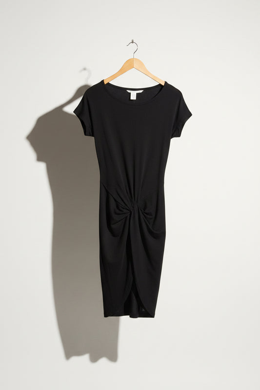Diane Von Furstenberg Maxi Dress Short Sleeve Black Size 2