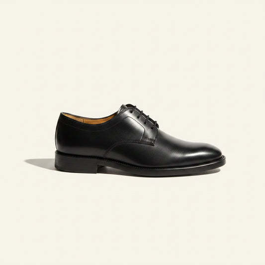 Tod's Black Leather Derby Dress Shoe