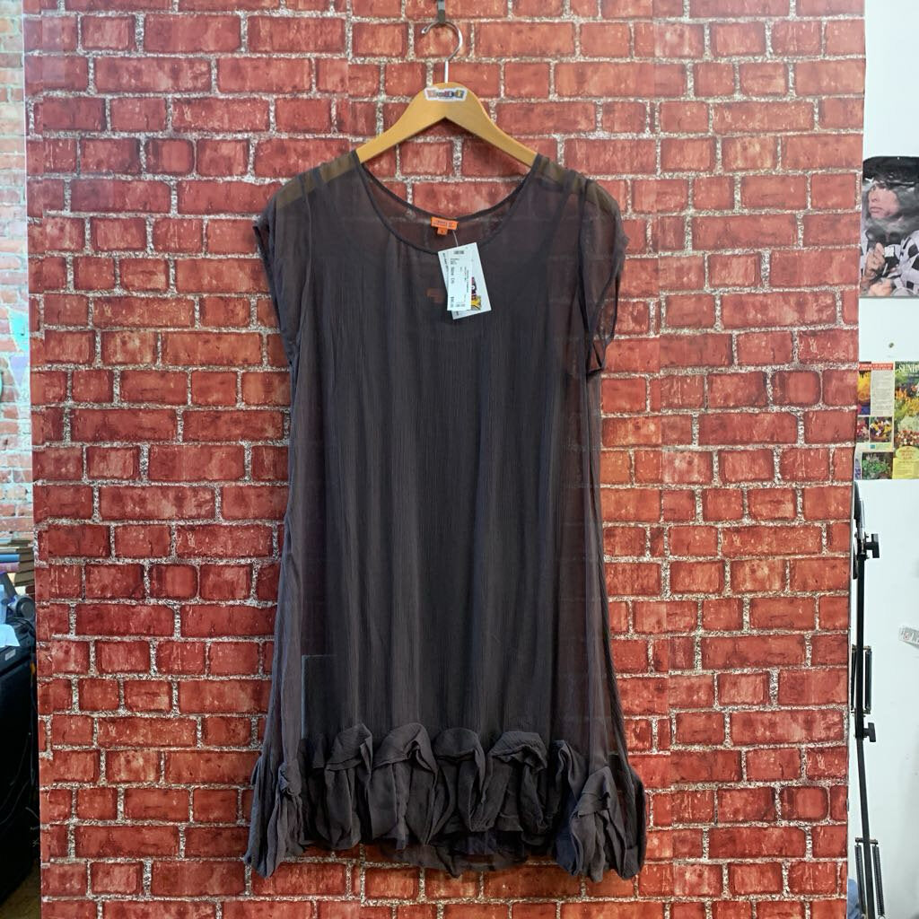 Chan Luu Silk Midi Dress with Slip Mauve Size L