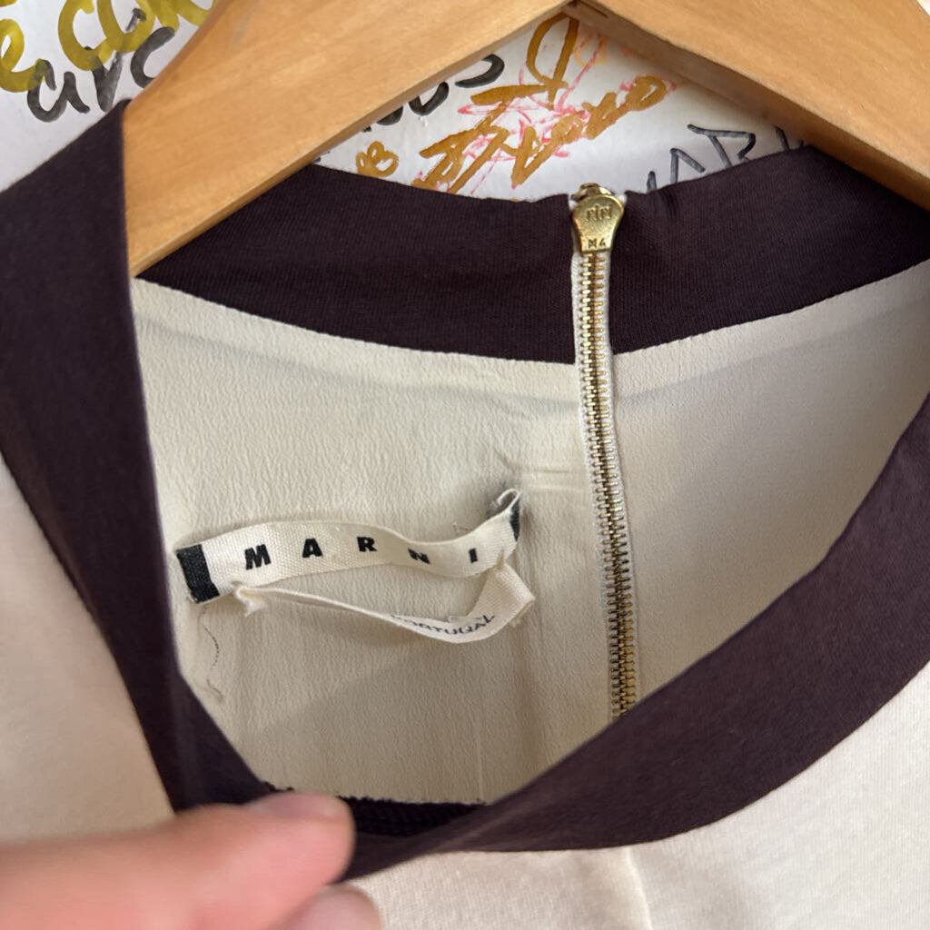 Marni White Silk Blend Top Size 40