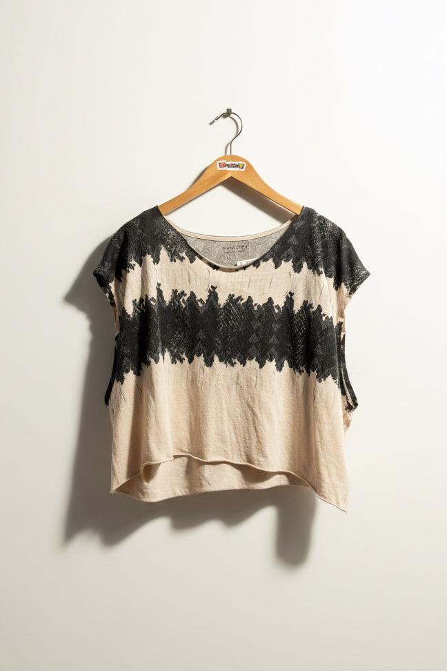 Allsaints Top Tank Snake Stripe Pink/Grey Ladies Size L