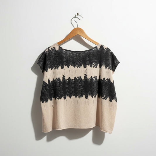 Allsaints Top Tank Snake Stripe Pink/Grey Size L