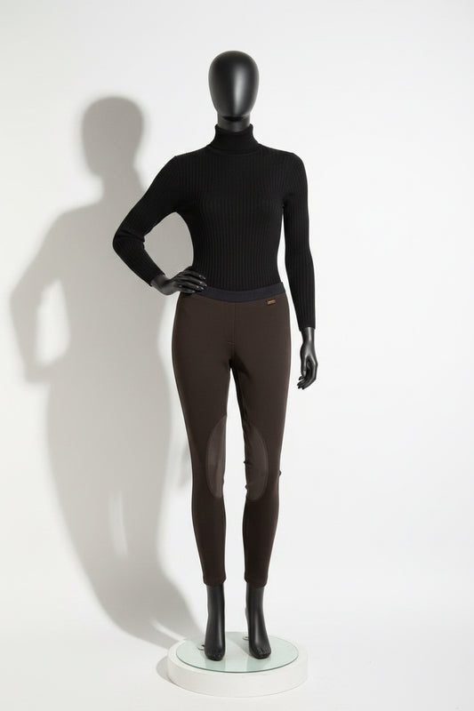 Tory Burch Riding Leggings With Leather Inseam Brown Size S