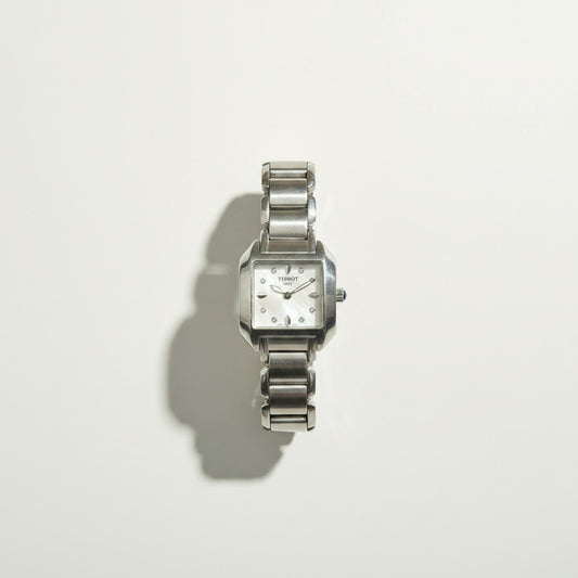 Tissot T-Trend T-Wave Mother of Pearl Diamond Watch Silver